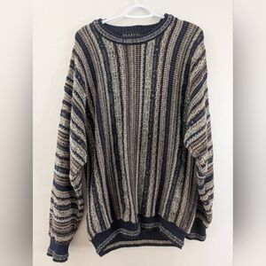 Brandini Wool Blend Oversized Grandpa Sweater Made In Italy